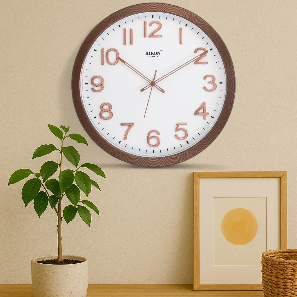 Buy Rikon RK-56 DX SW Copper Analog Wall Clock – 43.68x43.68 CM
